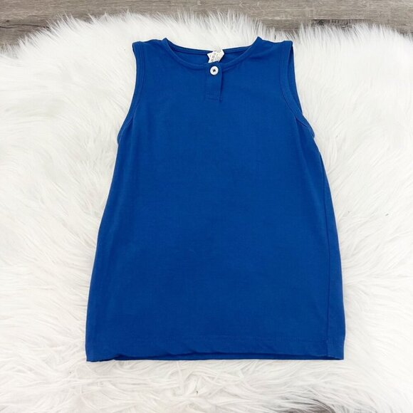 Kate Quinn Toddler 4T Blue Sapphire Sleeveless One Button Tank Top Lenzing Modal - Picture 1 of 3